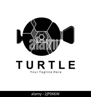 Sea Turtle Logo Design Protected Amphibian Marine Animal Icon Illustration, Vector Brand Corporate Identity Stock Vector