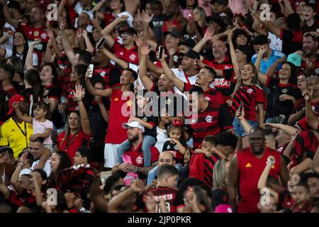 Rio De Janeiro, Brazil. 14th Aug, 2022. RJ - Rio de Janeiro - 08/14/2022 - BRAZILIAN A 2022, FLAMENGO X ATHLETICO-PR - Flamengo fans during a match against Athletico-PR at the Maracana stadium for the Brazilian championship A 2022. Photo: Jorge Rodrigues/AGIF/Sipa USA Credit: Sipa USA/Alamy Live News Stock Photo