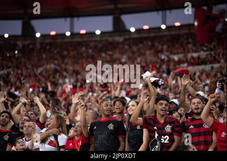 Rio De Janeiro, Brazil. 14th Aug, 2022. RJ - Rio de Janeiro - 08/14/2022 - BRAZILIAN A 2022, FLAMENGO X ATHLETICO-PR - Flamengo fans during a match against Athletico-PR at the Maracana stadium for the Brazilian championship A 2022. Photo: Jorge Rodrigues/AGIF/Sipa USA Credit: Sipa USA/Alamy Live News Stock Photo