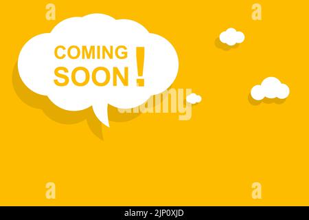 coming soon speech bubble banner vector with copy space for business, marketing, flyers, banners, presentations and posters. illustration Stock Vector