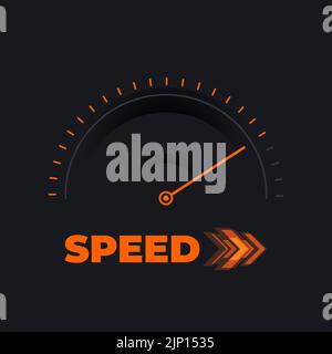 Vector abstract speedometer concept template. Vector illustration Stock Vector