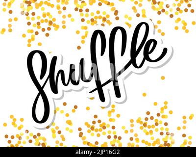 Shuffle dance letter. Abstract modern art design. Banner Stock Vector