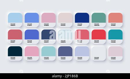Pastel Colour Catalog Inspiration Samples in RGB Stock Vector