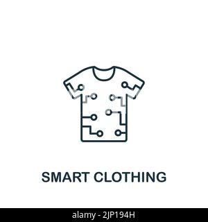 Smart Clothing icon. Monochrome simple line Future Technology icon for ...