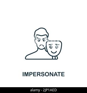 Impersonate icon. Monochrome simple line Harassment icon for templates ...
