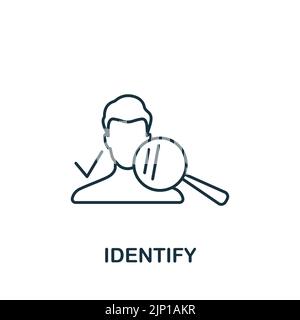 Identify icon. Monochrome simple line Harassment icon for templates ...