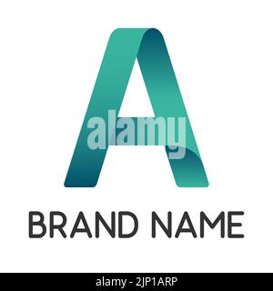 color letter a for business brand logo vector illustration isolated on white background Stock Vector