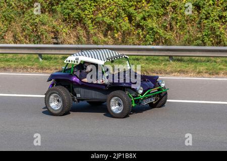 VW BEACH BUGGY. Meyers Manx dune buggy, a small recreationally-oriented automobile, designed initially for desert racing by Californian engineer, artist, boat builder and surfer Bruce F. Meyers Stock Photo