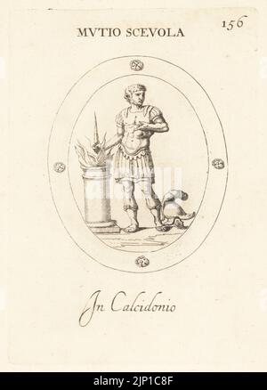 Gaius Mucius Scaevola before Etruscan, King Lars Porsenna Stock Photo ...