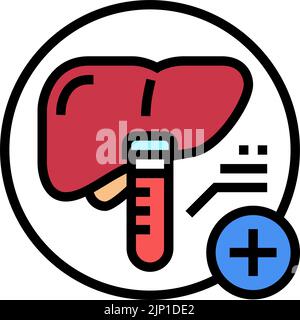 liver function tests health check color icon vector illustration Stock ...