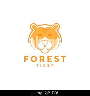 abstract head tiger logo design Stock Vector