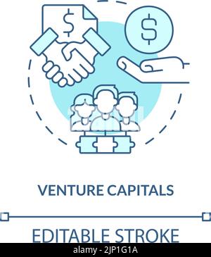 Venture capitals turquoise concept icon Stock Vector