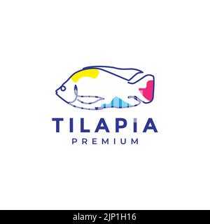 abstract fish tilapia logo design Stock Vector
