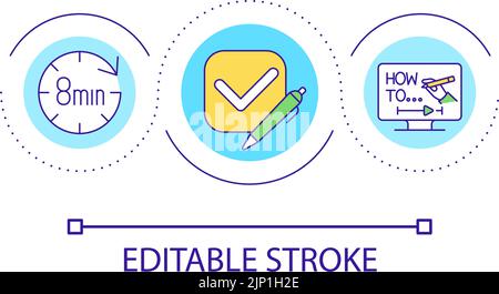 Know how short video loop concept icon Stock Vector