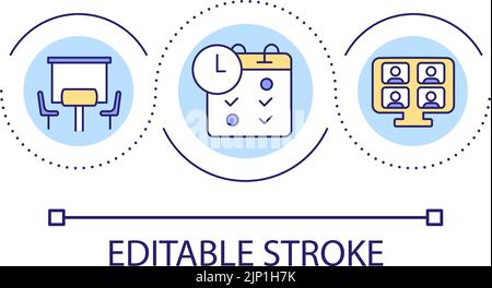 Digital meeting loop concept icon Stock Vector Image & Art - Alamy