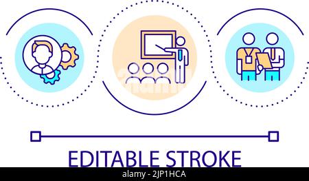 Business coaching loop concept icon Stock Vector
