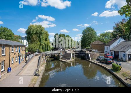 Batchworth Lock Canal Centre, Grand Union Canal, Rickmansworth Hertfordshire, England, UK. Stock Photo