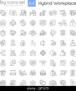 Corporate facility line icons collection. Office, Building, Corporate ...