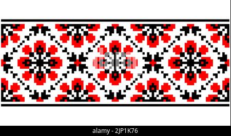Ukrainian ethnic ornament, seamless pattern. Vector illustration. Slovenian Traditional Pattern Of Ornament. Belarusian pattern. Stock Vector