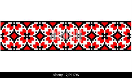 Ukrainian ethnic ornament, seamless pattern. Vector illustration. Slovenian Traditional Pattern Of Ornament. Belarusian pattern. Stock Vector