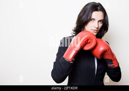 career, boxer, business woman, careers, boxers, business women Stock Photo