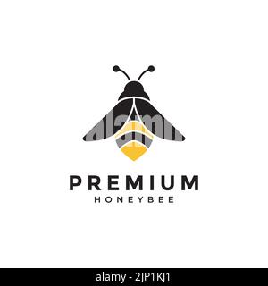 modern colorful bee logo design Stock Vector