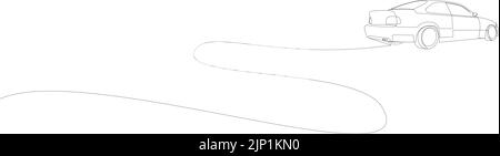 Line In Racing Drawing Single line drawing of racing and drifting luxury super car. Sporty car ...