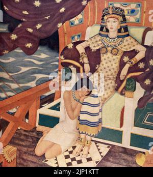 'Cleopatra' published May 13,1934 in the American Weekly magazine painted by Edmund Dulac for the series 'Follies that destroyed Famous Queens' Stock Photo