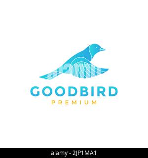 abstract fly bird canary logo design Stock Vector