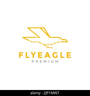 eagle strike logo design modern Stock Vector