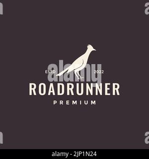 bird roadrunner hipster logo design Stock Vector