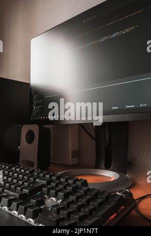 Software development. Internet security hacker prevention. SEO optimization. Modern technology. Stock Photo