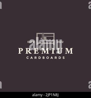 hipster luxury modern cupboard logo design Stock Vector