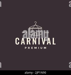 carnival tent circus hipster logo Stock Vector