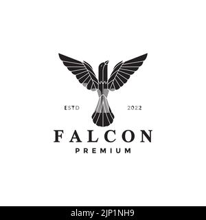 falcon bird geometric logo design Stock Vector