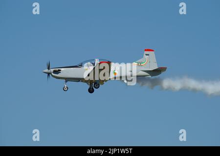 Irish Air Corps, Pilatus PC-9M, at RAF Valley, Anglesey, North Wala Stock Photo