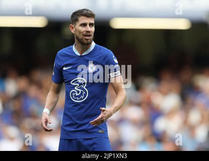 London, UK. 14th Aug, 2022. Jorginho Of Chelsea during the Premier League match at Stamford Bridge, London. Picture credit should read: Paul Terry/Sportimage Credit: Sportimage/Alamy Live News