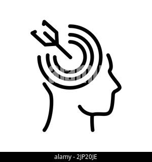 Goals line icon. Self development Stock Vector