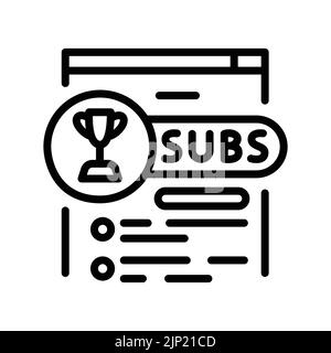 Premium subscribe line icon. Online promotion Stock Vector