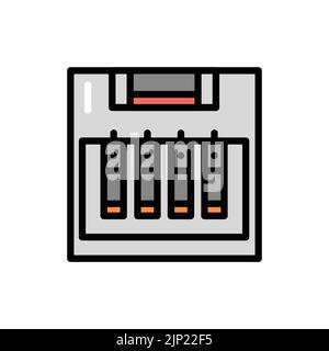 Fuse box olor line icon. Pictogram for web page Stock Vector