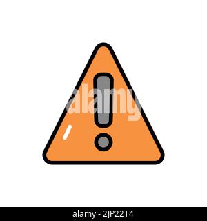 Danger olor line icon. Pictogram for web page Stock Vector