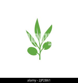 Olive icon vector. olive branch flat sign. olive solid pictogram. olive logo illustration. Vector illustration Stock Vector