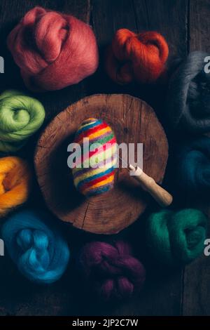 easter, handcraft, easter decoration, wool, felting, easters, handcrafts, needlework, needleworks, easter decorations, wools Stock Photo