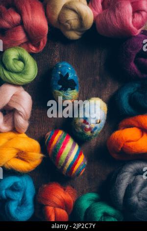 easter, handcraft, easter egg, easter decoration, easters, handcrafts, needlework, needleworks, easter eggs, easter decorations Stock Photo
