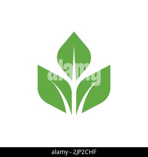 Green leaf ecology nature element vector icon, Leaf Icon, green leaf ecology nature element vector Stock Vector