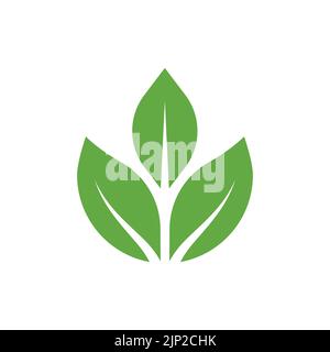Green leaf ecology nature element vector icon, Leaf Icon, green leaf ecology nature element vector Stock Vector