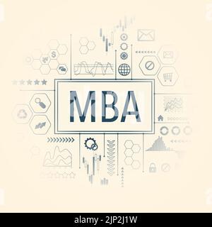 Business graph statistics Stock Vector