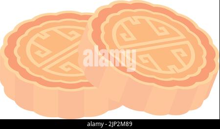 sweet mooncakes icon Stock Vector