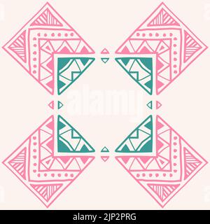 Vector colorful decorative ethnic pattern stock illustration Stock ...