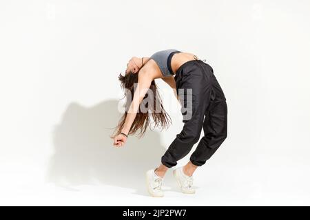 dancing, dancer, hip hop, jazz dance, back bending, dancers, hip hops, backbend, backbends Stock Photo